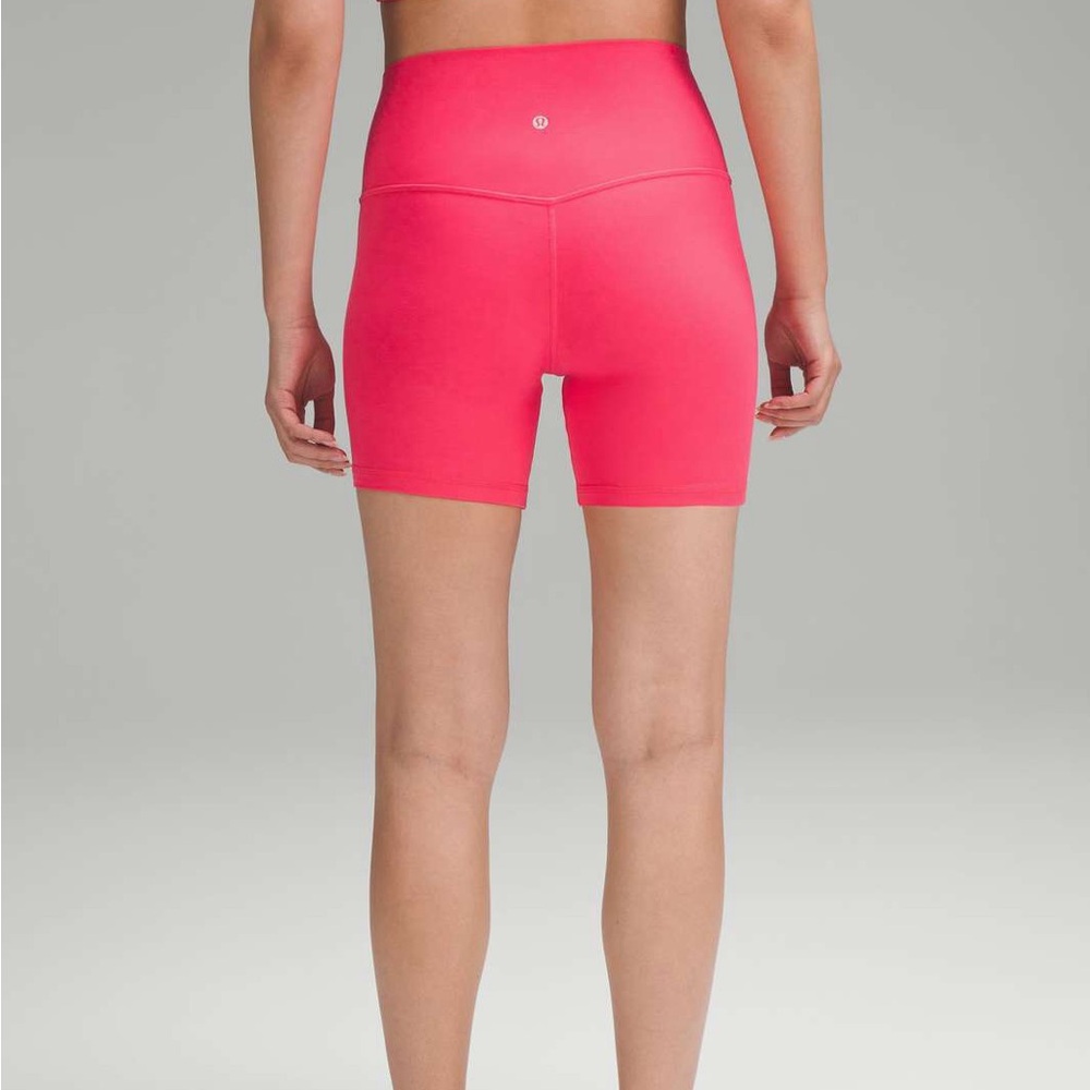 Lululemon Pink Align High Rise Biker Shorts
